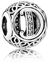 Charm Pandora Donna Alfabeto Vintage in Argento Zirconia 791848CZ - 791848CZ